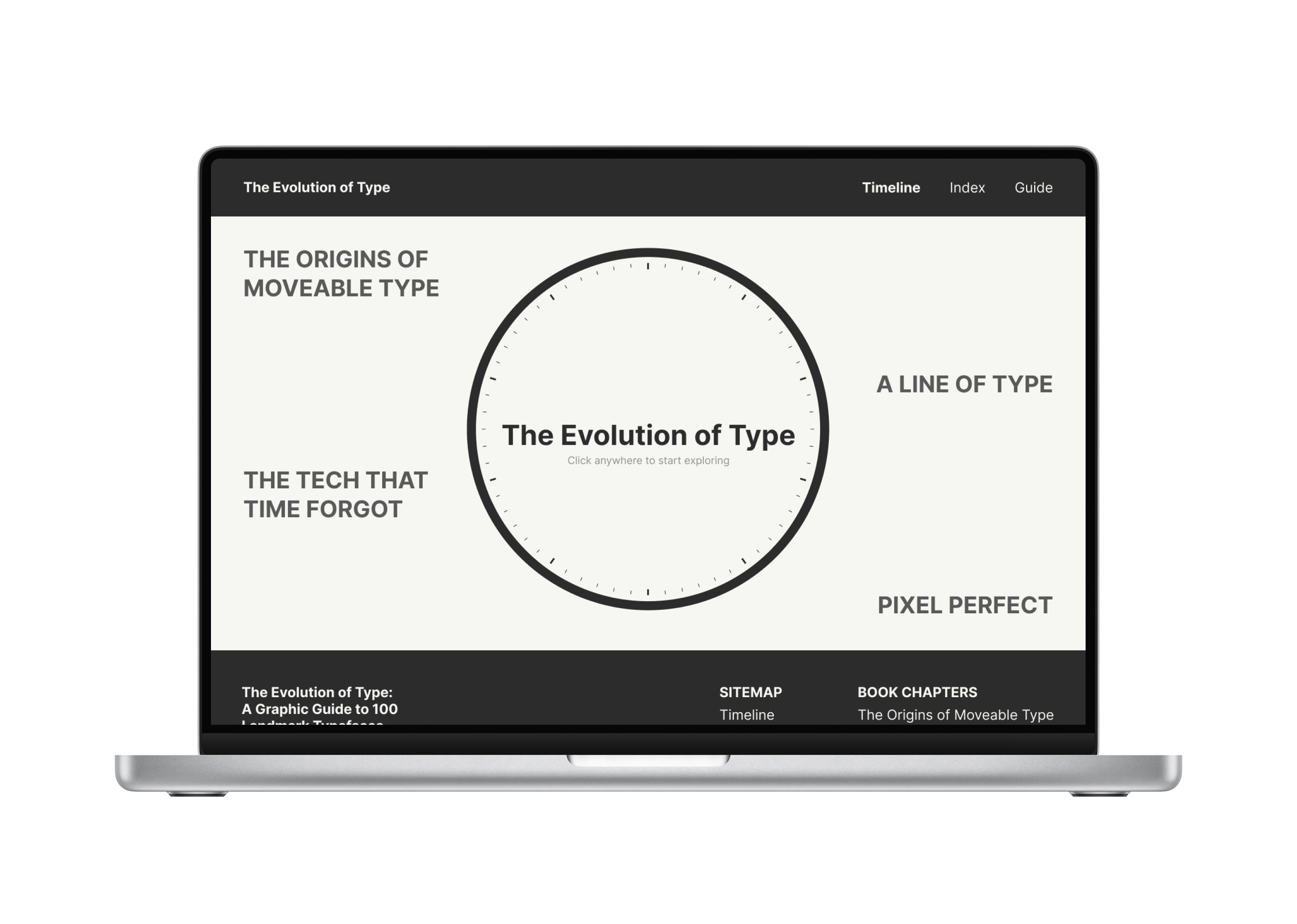 The Evolution of Type website homepage